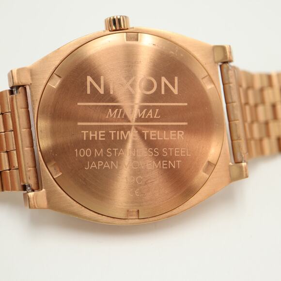 Nixon Time Teller Rose Gold Tone Stainless Steel Watch 38mm with New Battery - Picture 12 of 12
